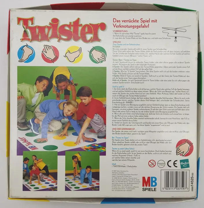 Twister: Das verrückte Spiel mit Verknotungsgefahr - Gesellschaftsspiel, MB Spiele - Bild 2