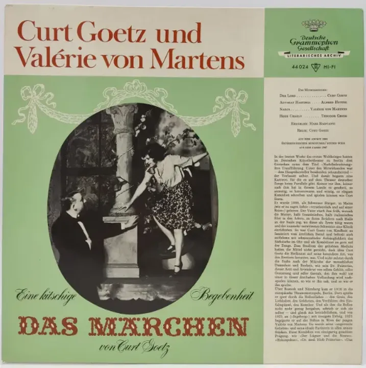 Vinyl LP - Curt Goetz, Valérie von Martens - Das Märchen  - Bild 1