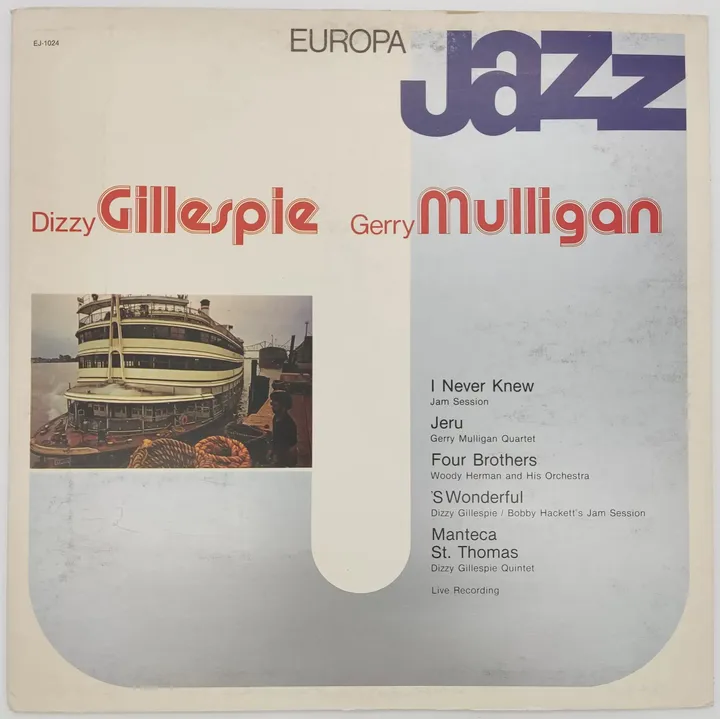Vinyl LP - Europa Jazz - Dizzy Gillespie, Gerry Mulligan  - Bild 1