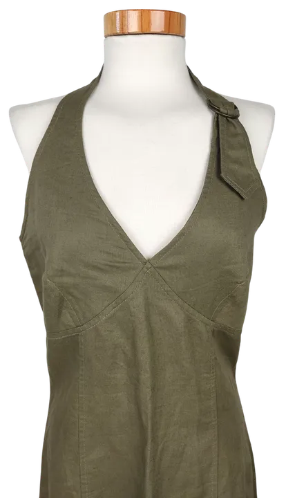 H&M Damen Midikleid, oliv - Gr. M  - Bild 4