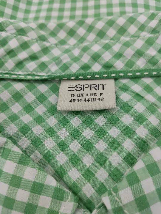 Esprit Damen Bluse grün kariert Gr. 40 - Bild 3