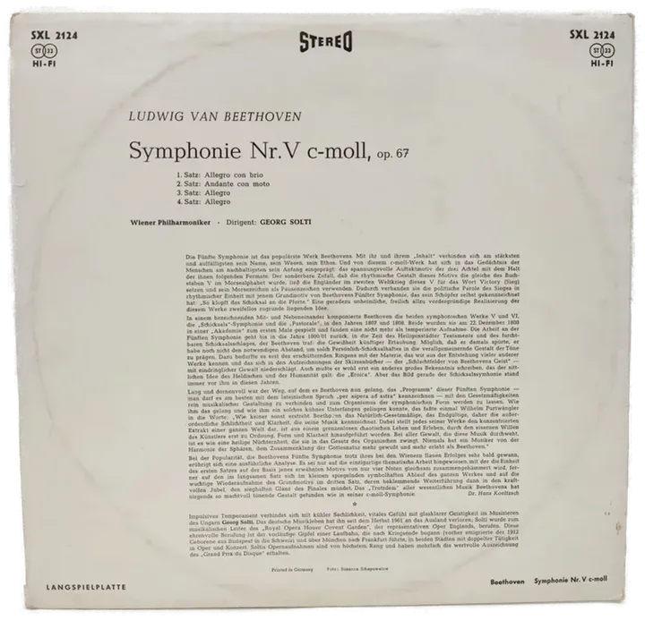 Vinyl LP - Ludwig van Beethoven, Georg Solti - Symphonie Nr. V c-moll, op. 67 - Bild 2