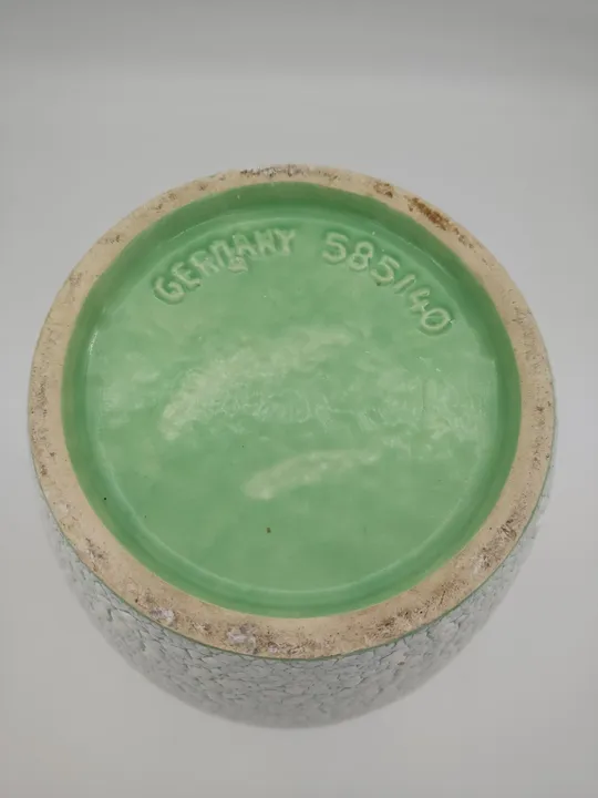 Dekorative Vintage-Vase weiss/grün gesprenkelt - Höhe 40 cm - Bild 5