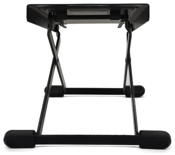 3-teiliges Set aus Notenständer, Gitarrenständer und Gitarrenfußbank in schwarz - Bild 4