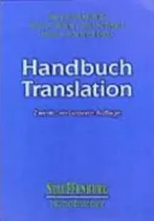 Handbuch Translation - Mary Snell-Hornby - Bild 1