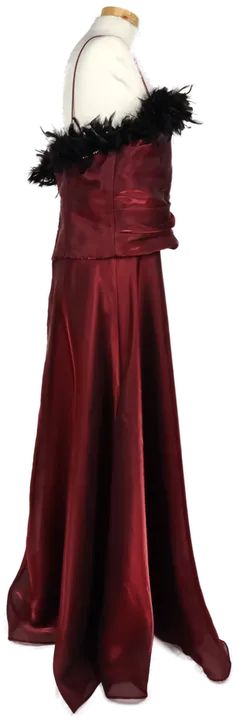 Unique Damenabendkleid  mit Stola bordeaux- XL/ 42 - Bild 3