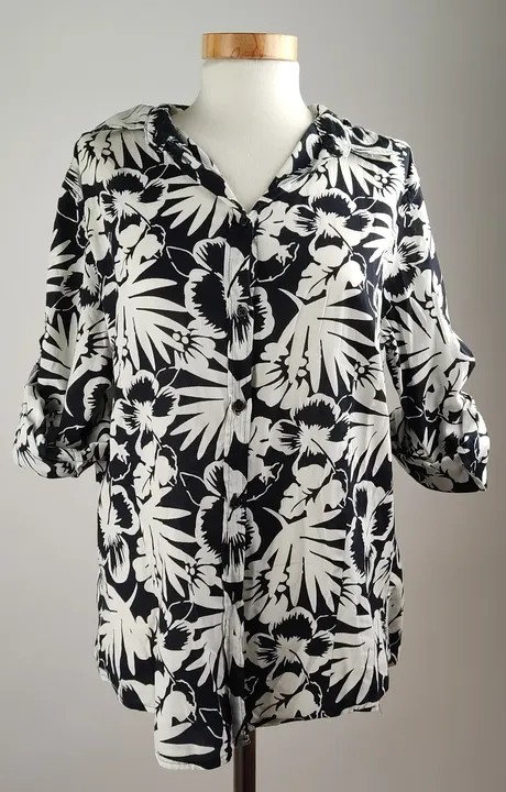 Fit&Match Damen Bluse mit floralem Muster - L  - Bild 4