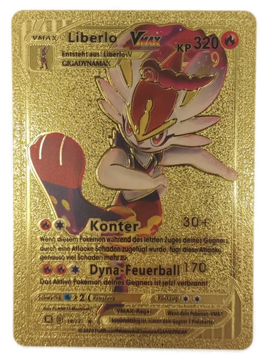 Pokémon Sammelkarte Goldfolie Liberio Vmax - Bild 1