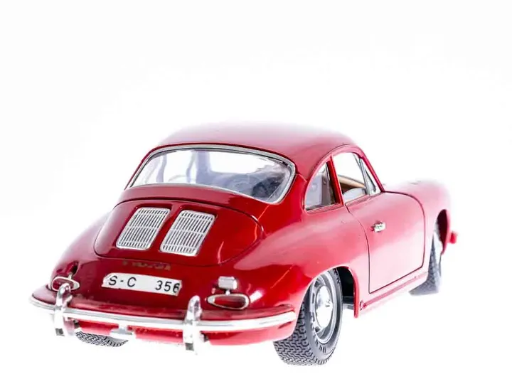 Bburago Modellauto Porsche 356 B rot (1961) 1/18 Druckguss Maßstab - Bild 4