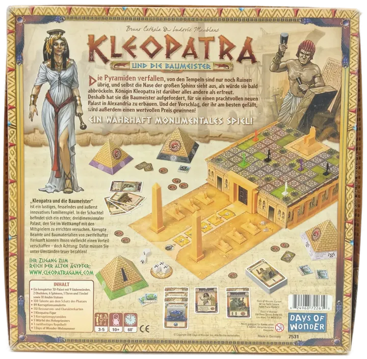 Kleopatra und die Baumeister - Familienspiel, Days of Wonder  - Bild 2