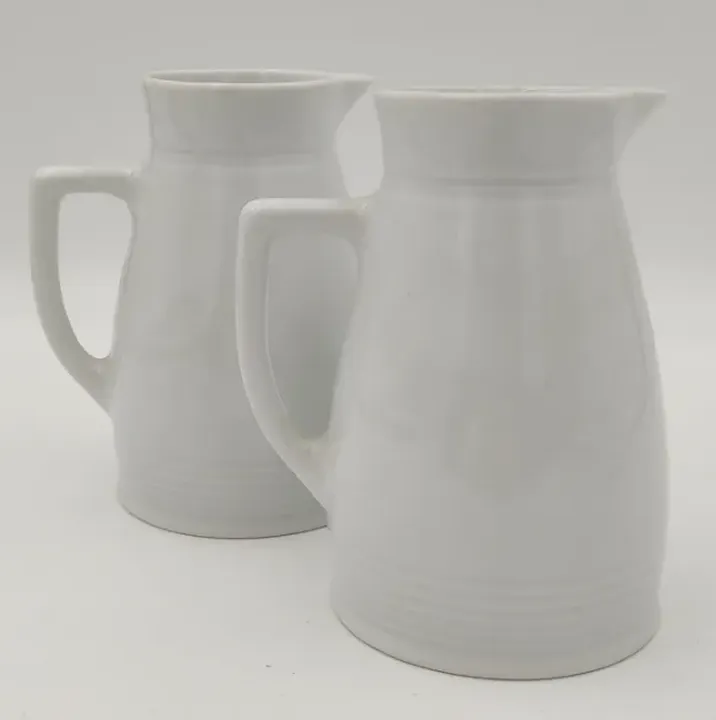 Keramik Krüge weiß Set 2tlg. - 14cm - Bild 1