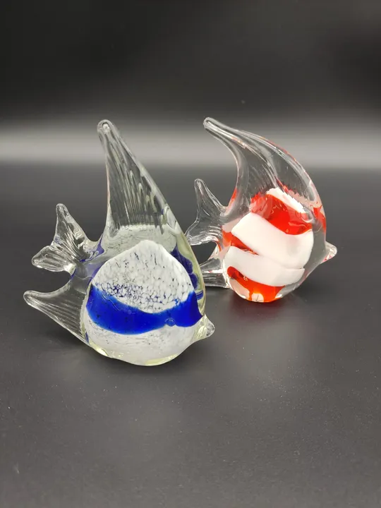 2er-Set Fische / Glasfiguren im Murano-Stil - Bild 1