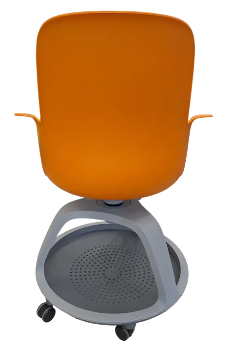 Steelcase Seminarstuhl NODE CHAIR mit praktischem Stauraum - orange  - Bild 5