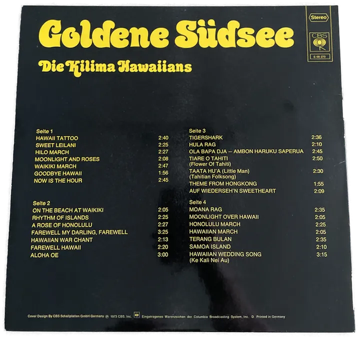 LP - Die Kilima Hawaiians - Goldene Südsee - Bild 2