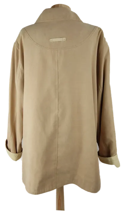 Jacke langarm mit Kragen, sandfarben mit Taschen, Größe 46 - Bild 3