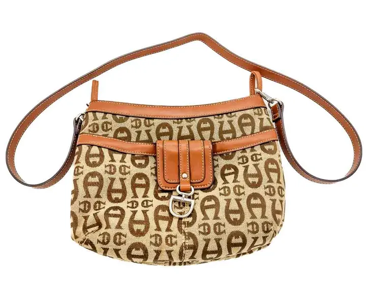 Etienne Aigner Signature Logo Design Shoulder Handbag / Handtasche - Bild 1