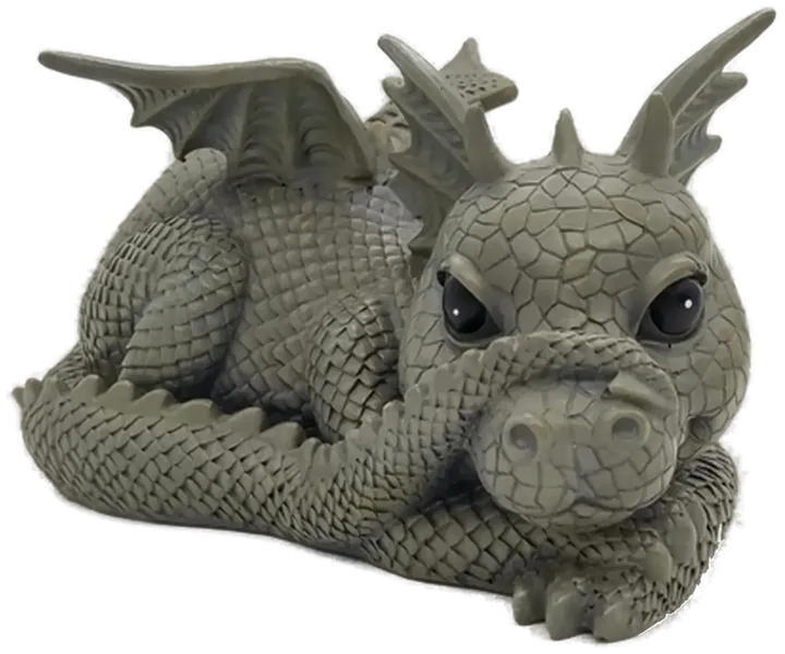 Deko-Figuren-Set – 2 liegende Drachen aus Kunststoff (leicht, detailliert gearbeitet) - Bild 3