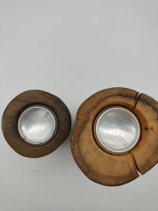 Teelichthalter aus hochwertigem Holz - Upcycling Design - Bild 6