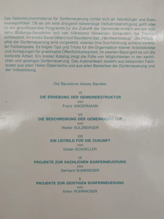 Dorferneuerung. Anregung zum Mitmachen. Band II: Bausteine 6-10 - Dieter Schoeller [Hrsg.] - Bild 2
