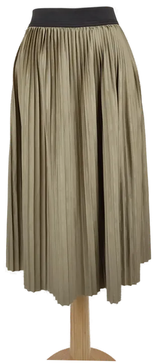 Plisseerock 'JDY', kakifarben mit Gummizugbund, Größe M - Bild 1