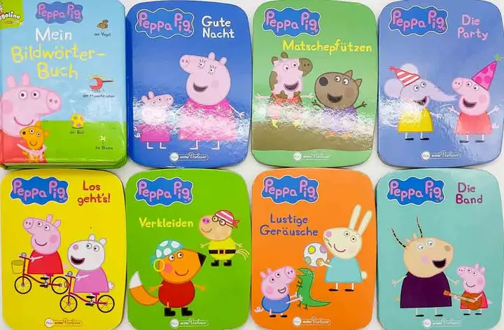 Peppa Pig Konvolut 8 Mini Bücher 