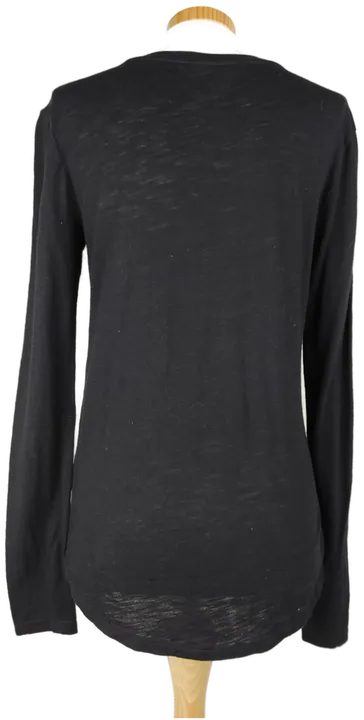 H&M Damen T-Shirt langarm schwarz- XS 34 - Bild 2