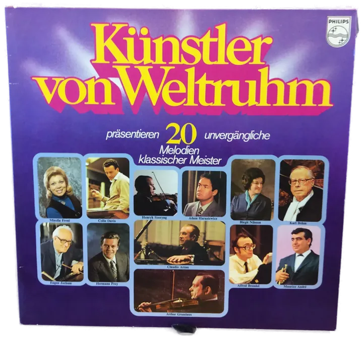 LP Schallplatte - Künstler von Weltruhm - 20 unvergängliche Melodien klassischer Meister - Bild 1