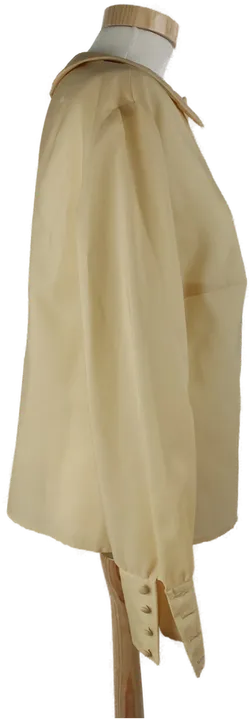 Bluse langarm mit Kragen, creme, Größe 42/44 (geschätzt) - Bild 2