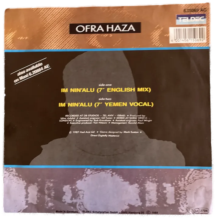 Singles Schallplatte - Ofra Haza - Im Nin´alu - Bild 2