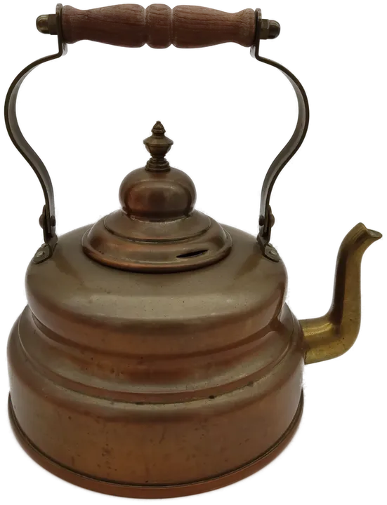 Teekanne Kupfer-Messing - Bild 1
