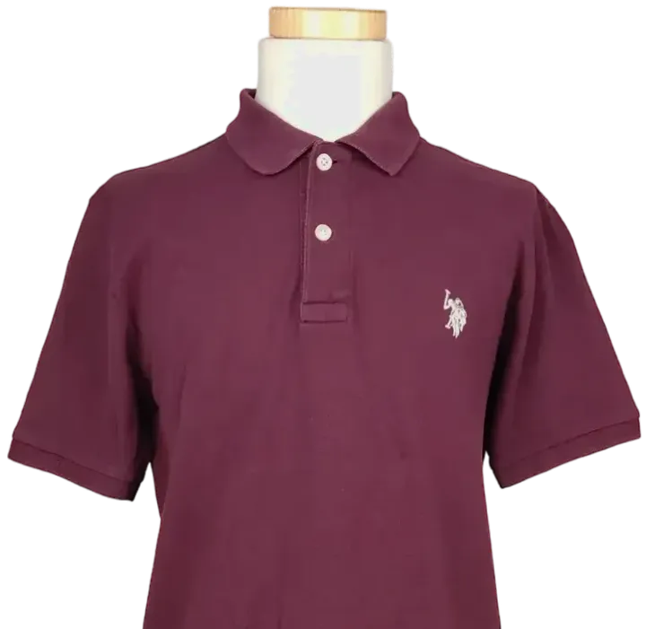 U.S. POLO ASSN Jungen Polo Shirt, burgunderrot - Gr. 8 - Bild 3