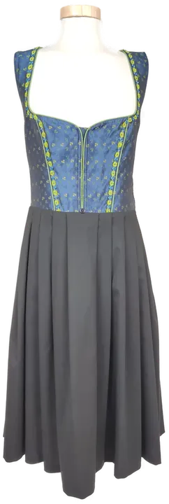 LandHaus Tracht Damen Dirndl, blau/schwarz/grün - Gr. M - Bild 4