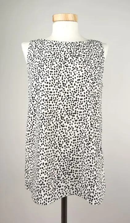 JACQUELINE DE YONG Damen ärmellose Bluse gepunktet schwarz/ weiß - 36  - Bild 4