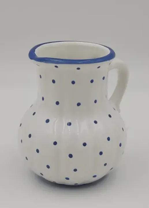 Gmunder Keramik Milchkännchen blau/weiß gepunktet  - Bild 3