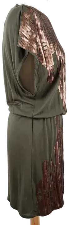 nMG jeans Damen Pailetten Kleid olivgrün - M  - Bild 2