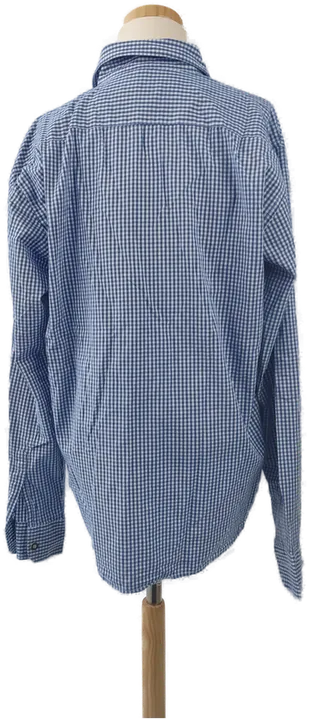 Luigi Bottoni Jungenhemd blau weiß kariert - 176 - Bild 3