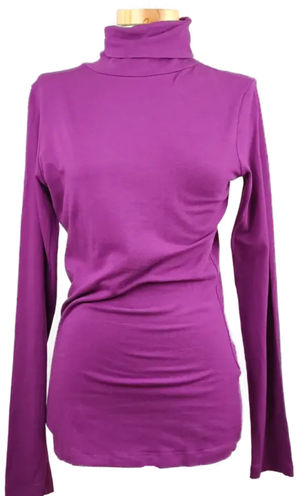AMISU Damen Basic Langarmshirt lila - M  - Bild 1