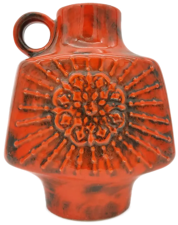einzigartige West Germany Vintage Vase - orange  - Bild 1