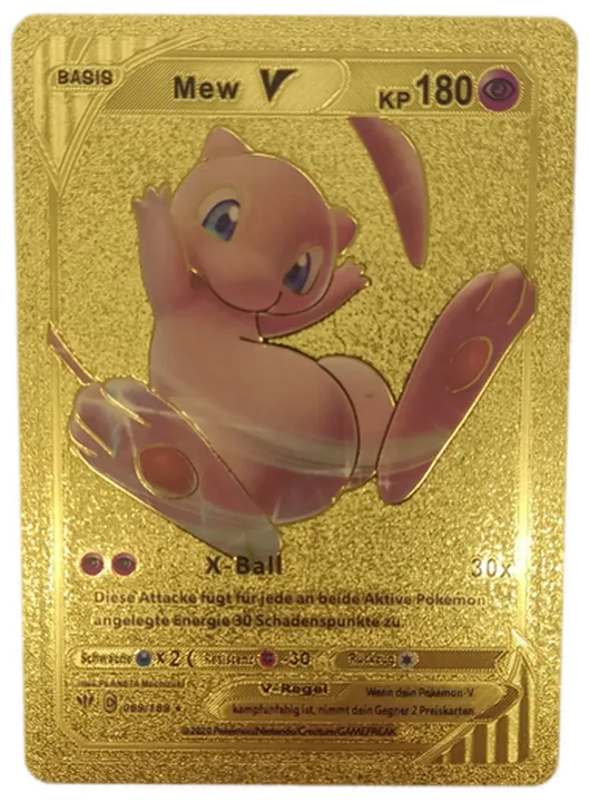 Pokémon Sammelkarte Goldfolie Basis Mew V - Bild 1