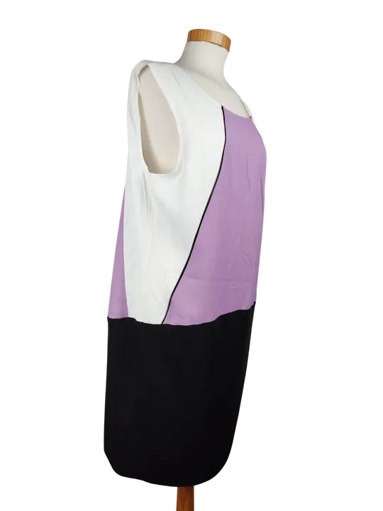 Axara Damen Midikleid, flieder/weiß/schwarz - Gr. 44/XL - Bild 3