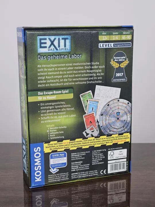 EXIT Das Spiel - Das geheime Labor - Gesellschaftsspiel - KOSMOS  - Bild 2