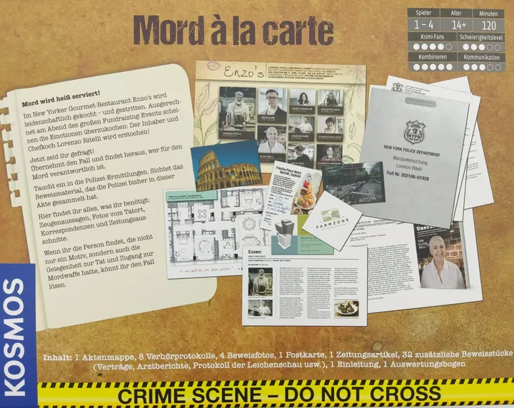 Murder Mystery Case File - Mord à la carte - Gesellschaftsspiel, Kosmos - Bild 2