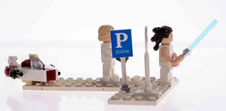 LEGO Star Wars Luke Skywalker & Rey Minifigur mit Lichtschwert - Bild 3