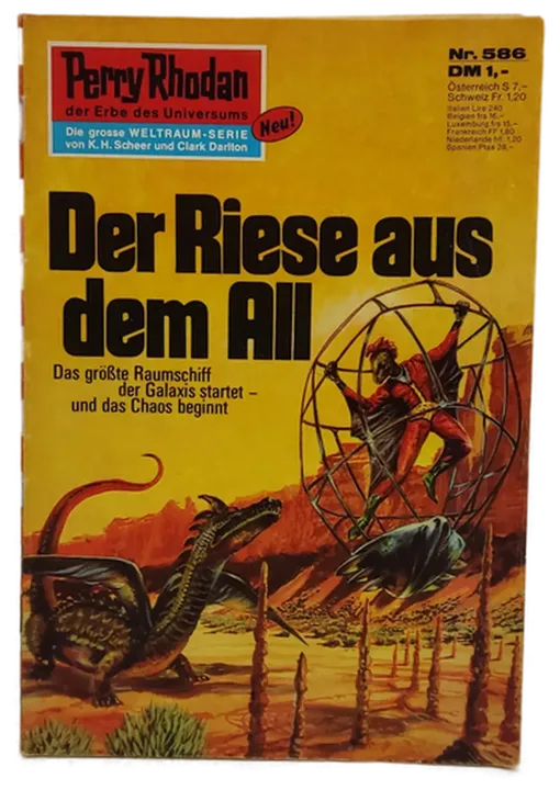 Romanheft Perry Rhodan Der Riese aus dem All Erstauflage Nr.586 - Bild 1