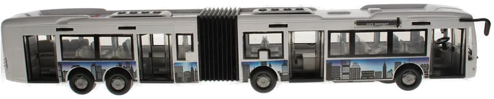 Dickie City Express Bus – Gelenkbus – ca. 45,5 cm – Weiß/Schwarz – Türen zu öffnen - Bild 2