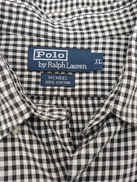 Ralph Lauren Herren Hemd schwarz/weiß kariert Gr. XL - Bild 2