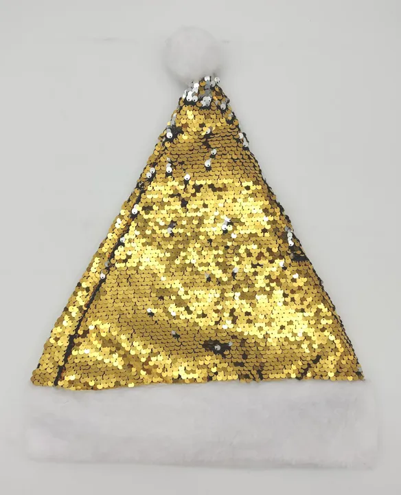 Weihnachtsmütze gold/ silber  - Bild 1