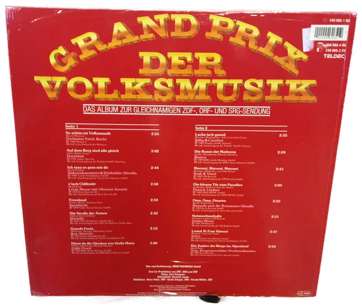 LP Schallplatte - Grand Prix - Der Volksmusik - Bild 2