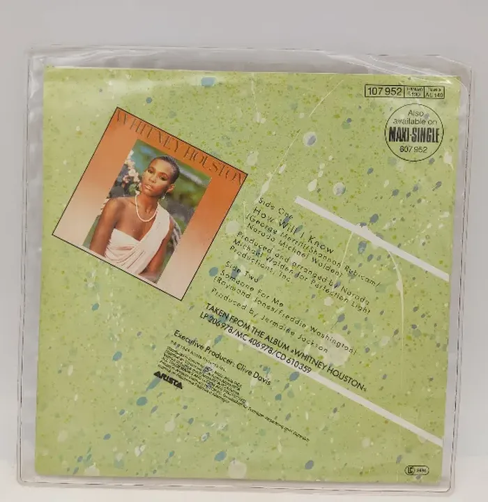 Single Langspielplatte - Whitney Houston - How will i know - Bild 3