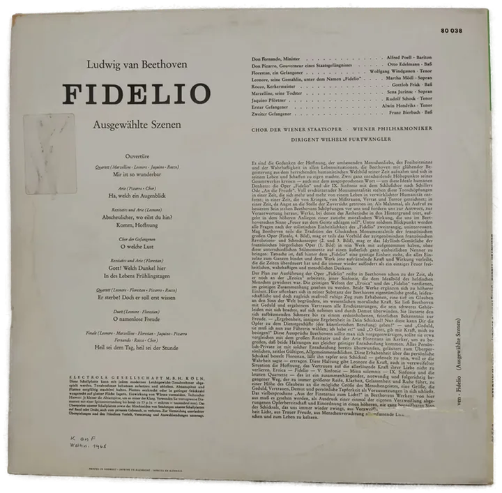Schallplatte - Ludwig van Beethoven - Fidelio  - Bild 2